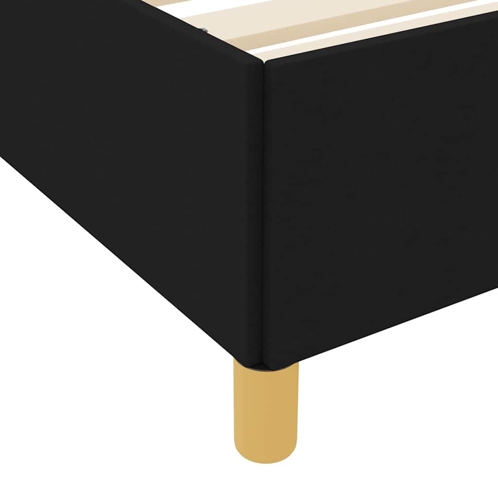 Boxspring bed Anders Zwart en Bruin en Wit 80 x 200 cm Stof