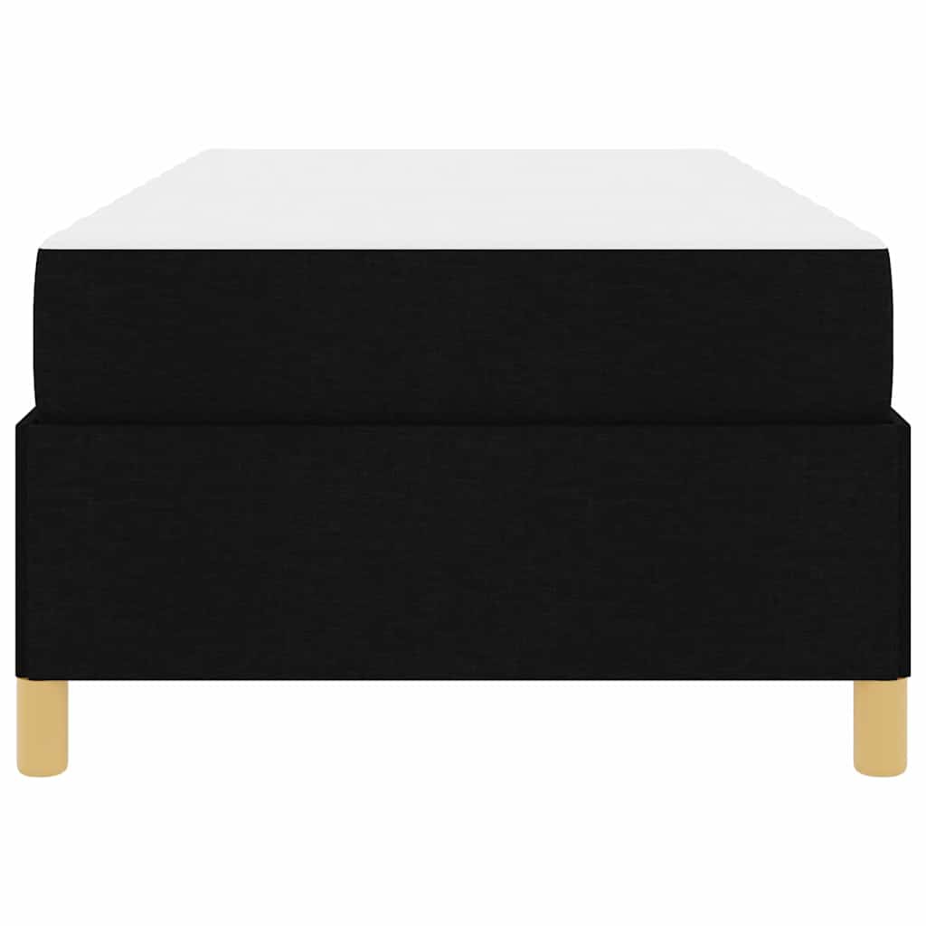 Boxspring bed Anders Zwart en Bruin en Wit 80 x 200 cm Stof