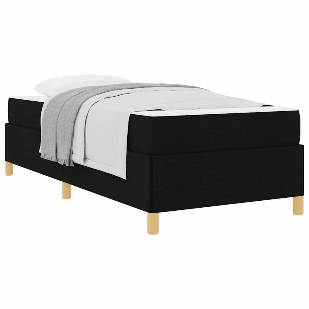 Boxspring bed Anders Zwart en Bruin en Wit 80 x 200 cm Stof