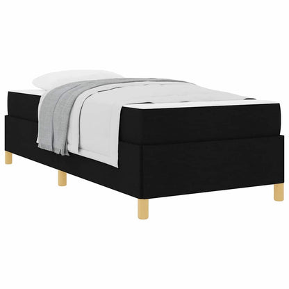 Boxspring bed Anders Zwart en Bruin en Wit 80 x 200 cm Stof