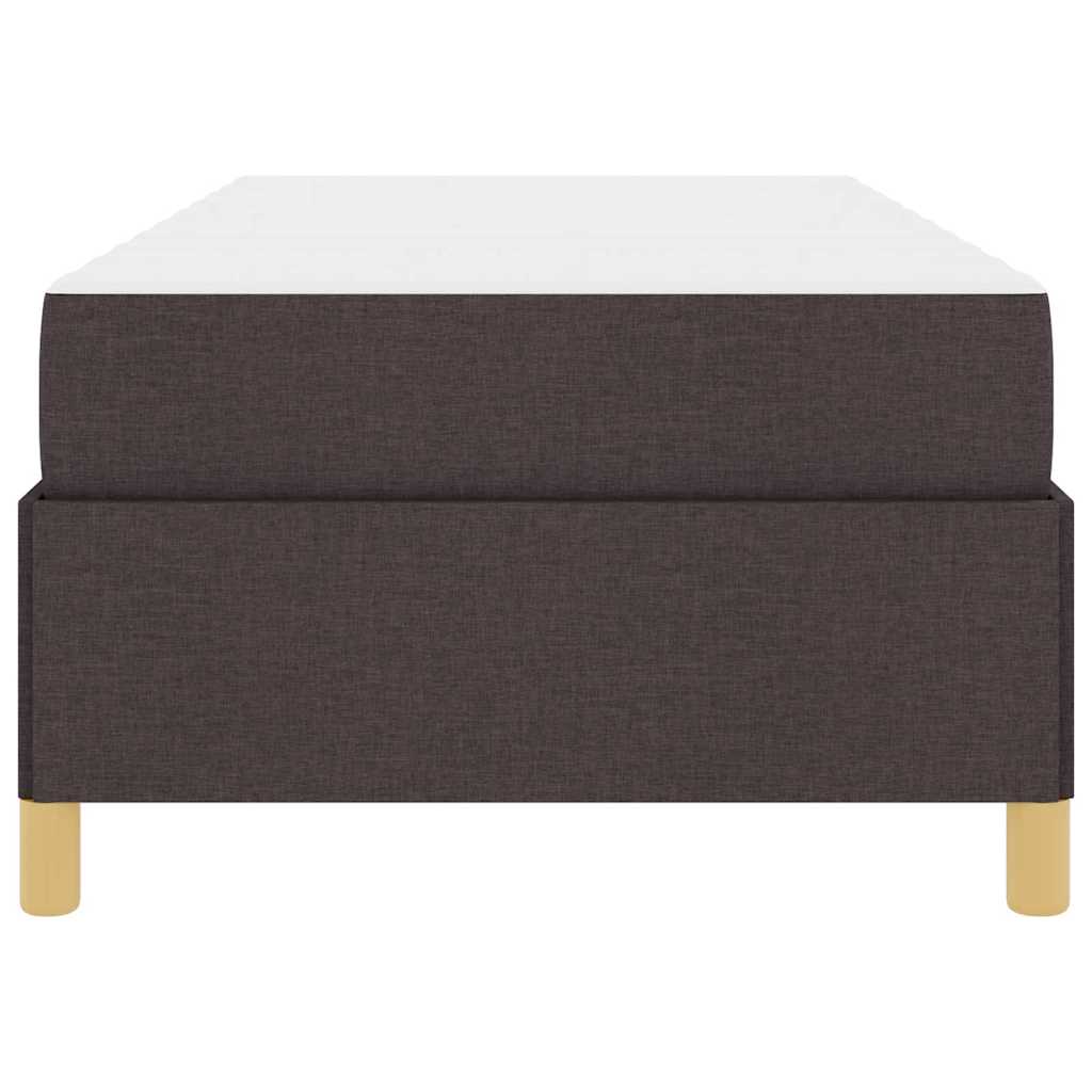 Boxspring bed Bruin en Wit en Donkerbruin 80 x 200 cm Stof