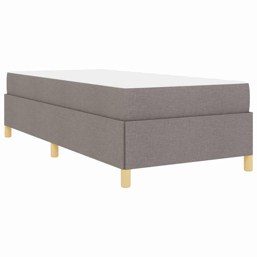Boxspring bed Anders Zwart en Bruin en Wit 80 x 200 cm Stof