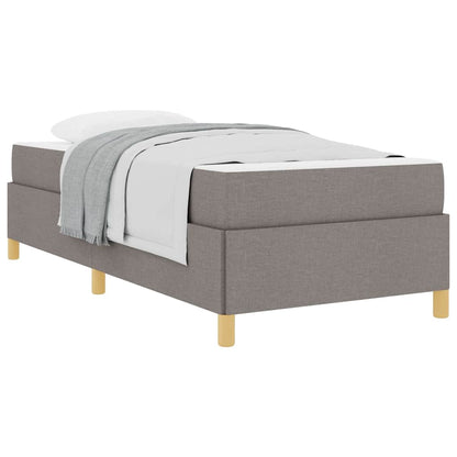 Boxspring bed Anders Zwart en Bruin en Wit 80 x 200 cm Stof