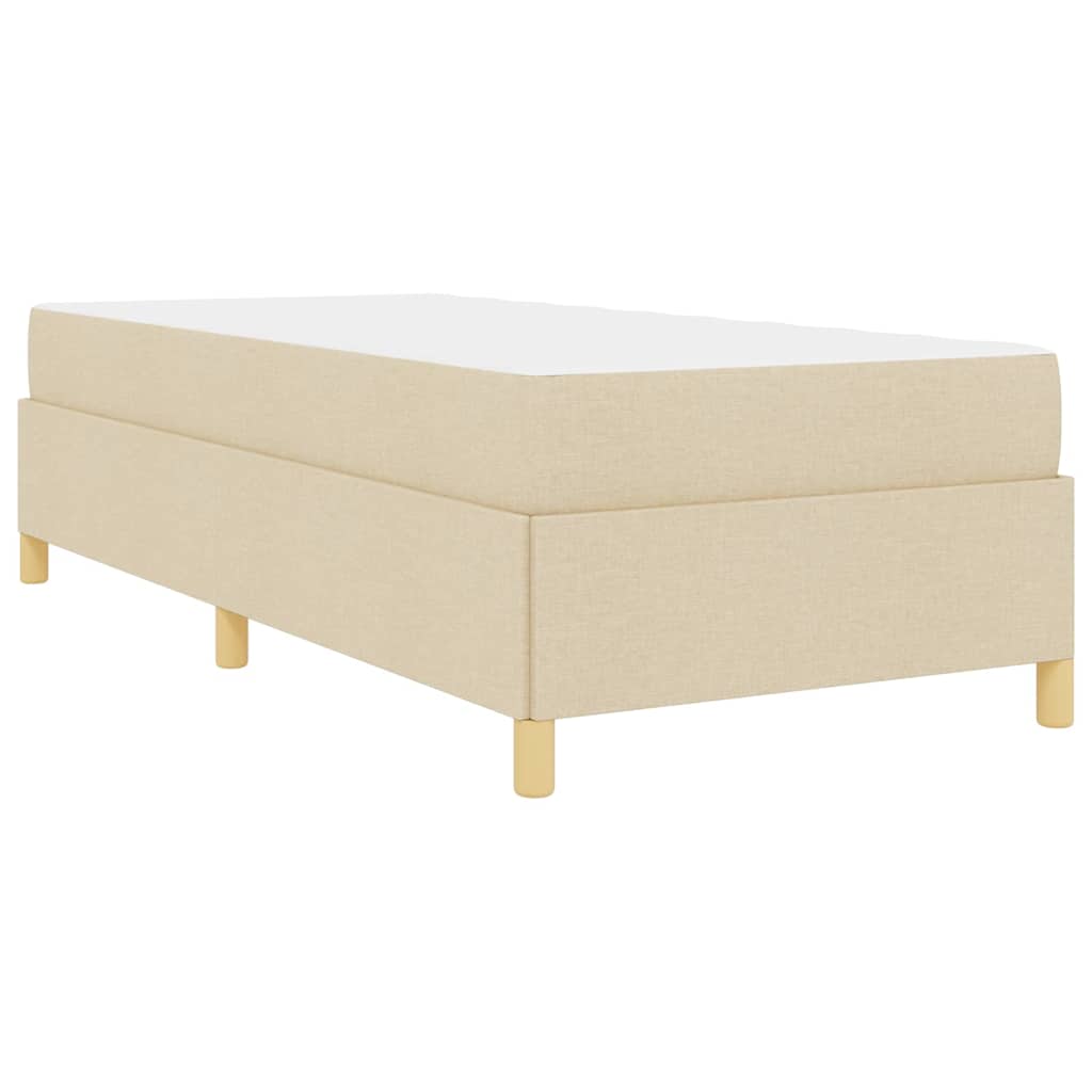 Boxspring bed Anders Zwart en Bruin en Wit 80 x 200 cm Stof