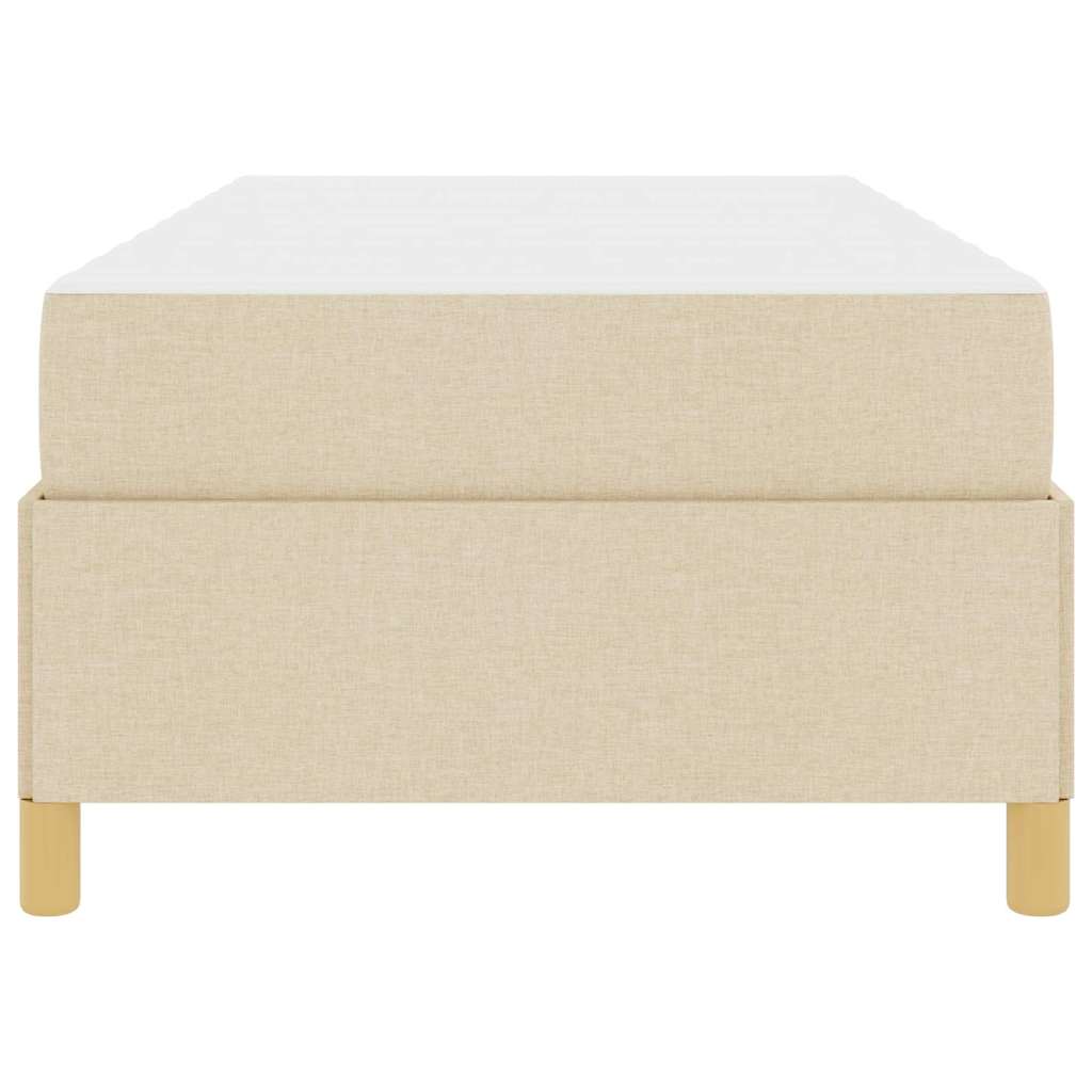 Boxspring bed Anders Zwart en Bruin en Wit 80 x 200 cm Stof