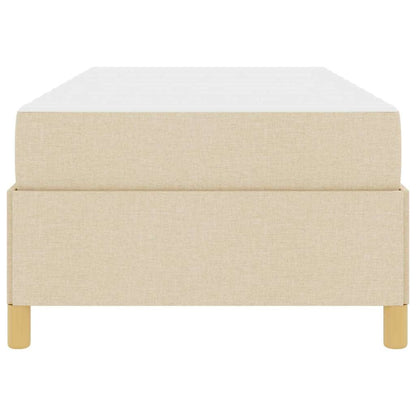 Boxspring bed Anders Zwart en Bruin en Wit 80 x 200 cm Stof