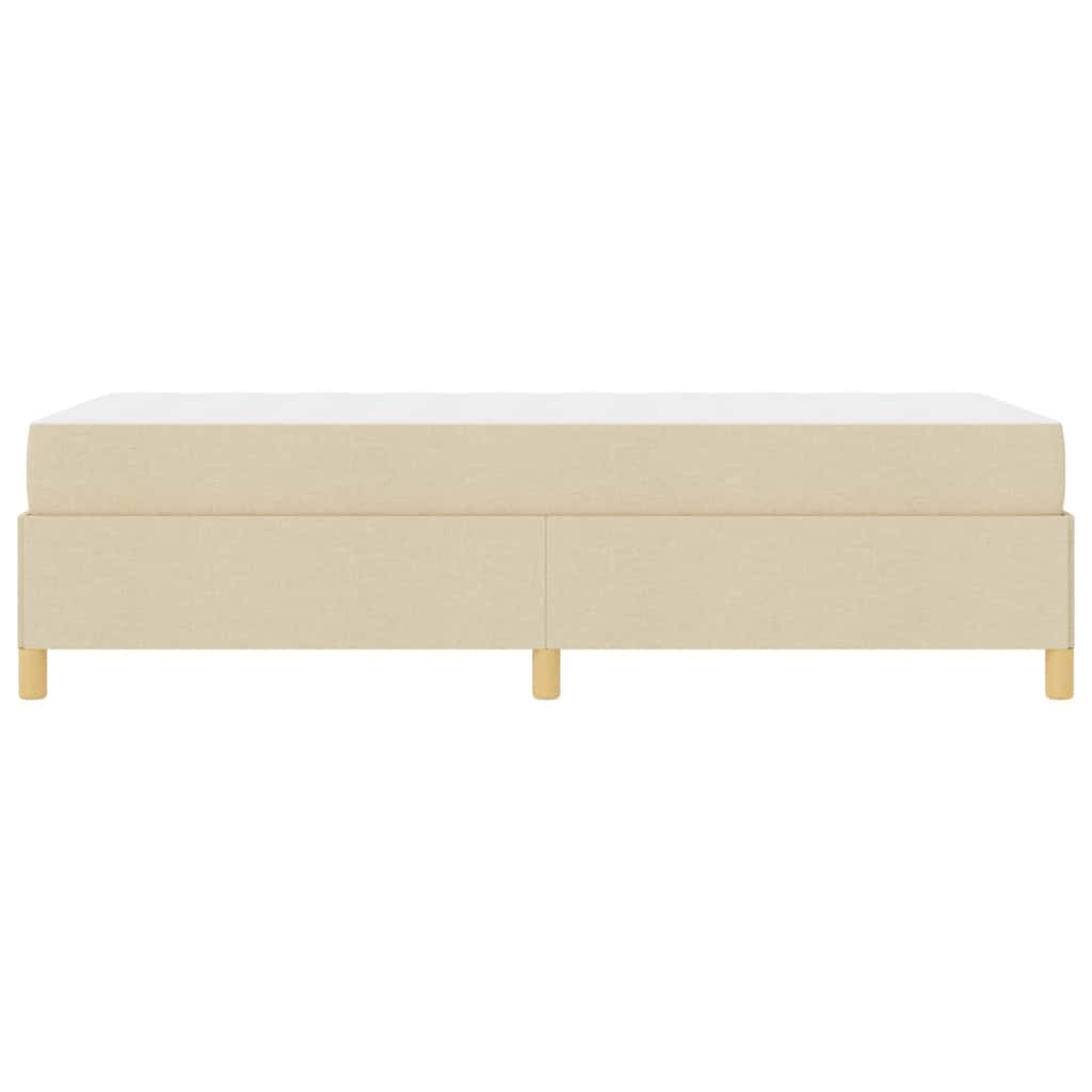 Boxspring bed Anders Zwart en Bruin en Wit 80 x 200 cm Stof