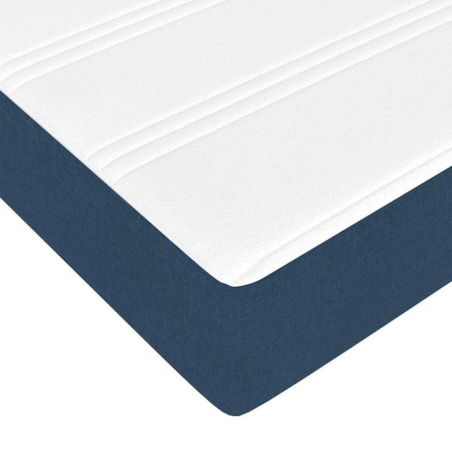 Boxspring bed Anders Blauw en Bruin en Wit 80 x 200 cm Stof