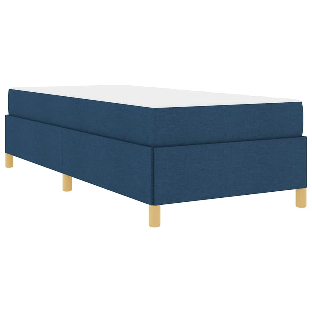 Boxspring bed Anders Blauw en Bruin en Wit 80 x 200 cm Stof