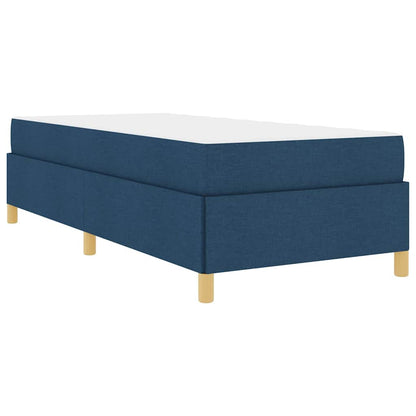 Boxspring bed Anders Blauw en Bruin en Wit 80 x 200 cm Stof