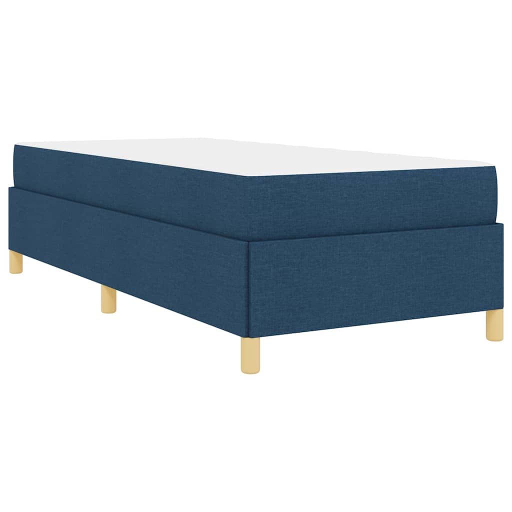 Boxspring bed Anders Blauw en Bruin en Wit 80 x 200 cm Stof