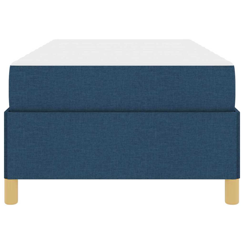 Boxspring bed Anders Blauw en Bruin en Wit 80 x 200 cm Stof