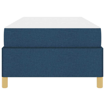 Boxspring bed Anders Blauw en Bruin en Wit 80 x 200 cm Stof