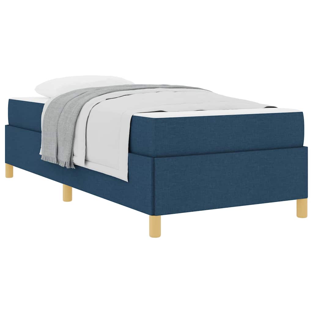 Boxspring bed Anders Blauw en Bruin en Wit 80 x 200 cm Stof
