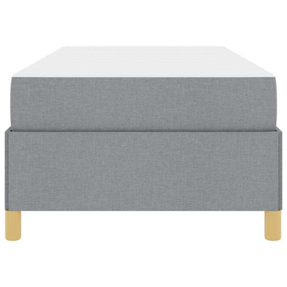 Boxspring bed Lichtgrijs en Wit en Lichtgrijs 90 x 190 cm Stof