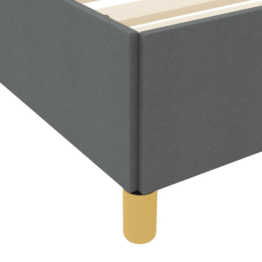 Boxspring bed Anders Donkergrijs en Bruin en Wit en Donkergrijs