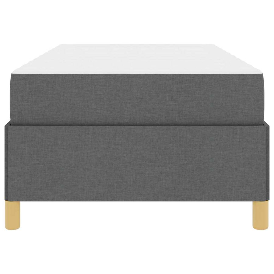 Boxspring bed Anders Donkergrijs en Bruin en Wit en Donkergrijs