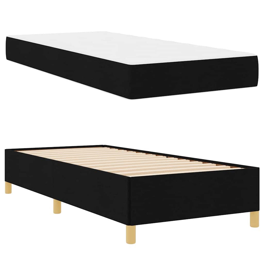 Boxspring bed Anders Zwart en Wit 90 x 190 cm Stof