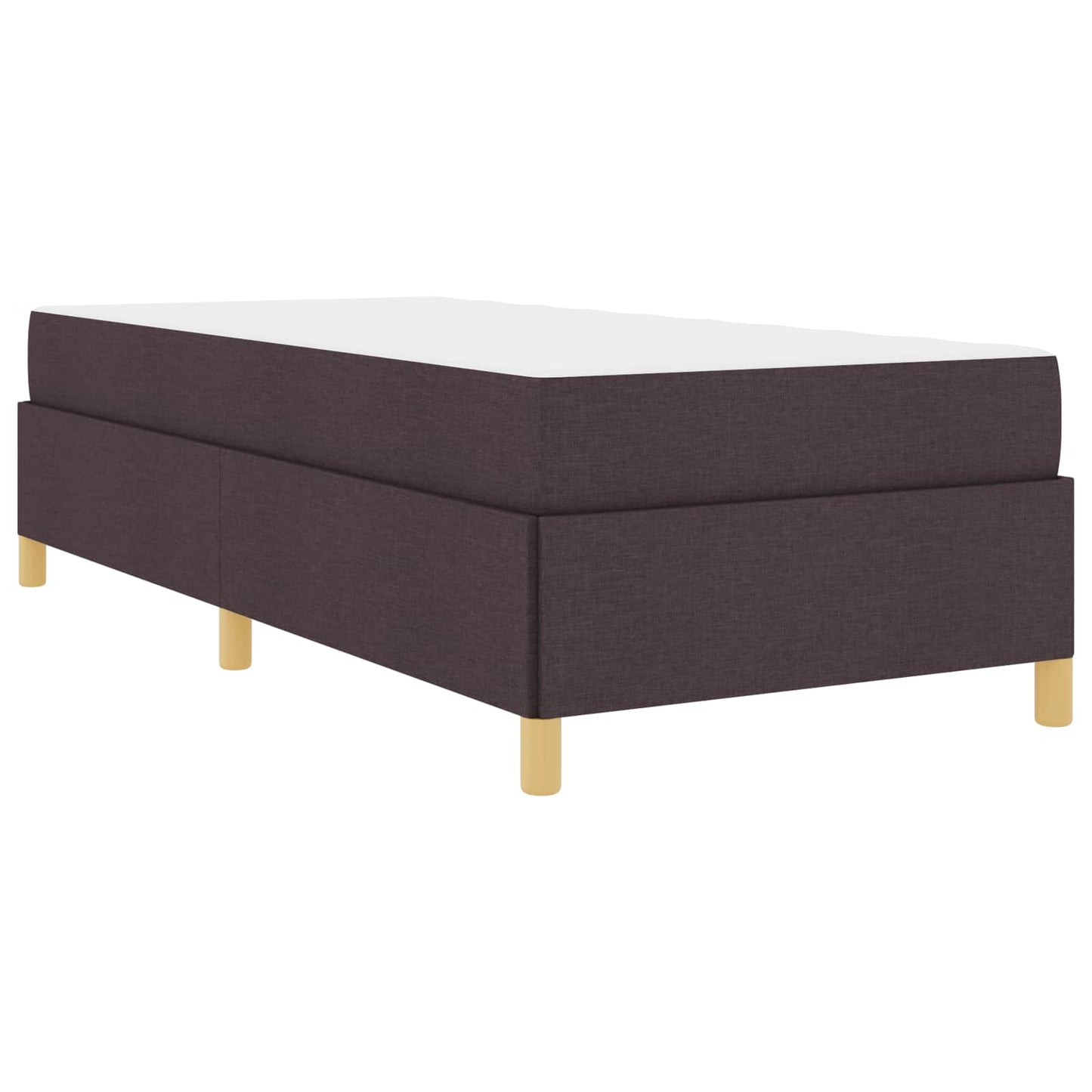Bedframe met matras Donkerbruin 90 x 190 cm Stof