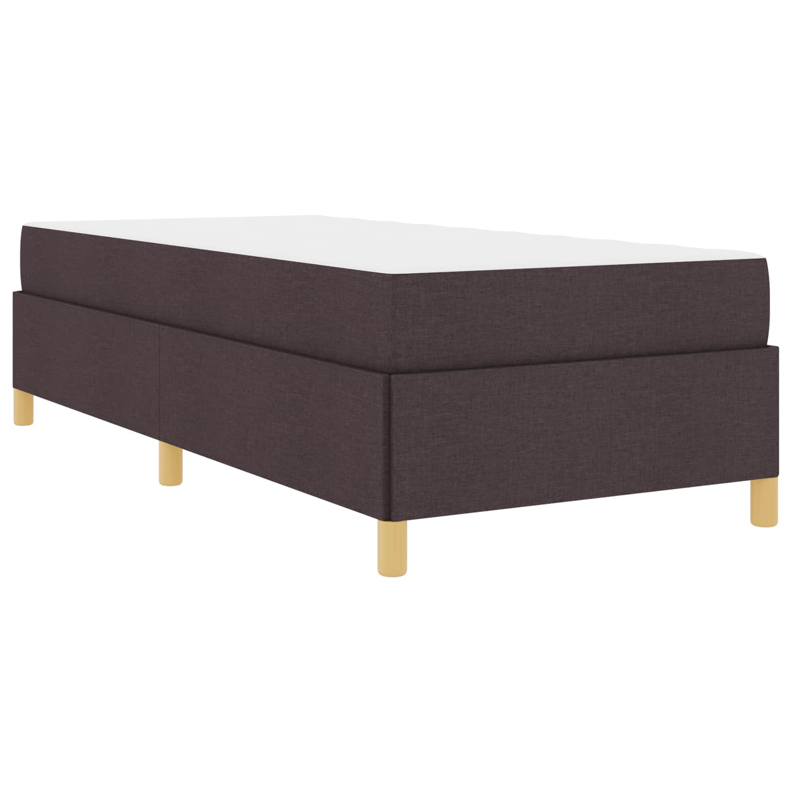 Bedframe met matras Donkerbruin 90 x 190 cm Stof