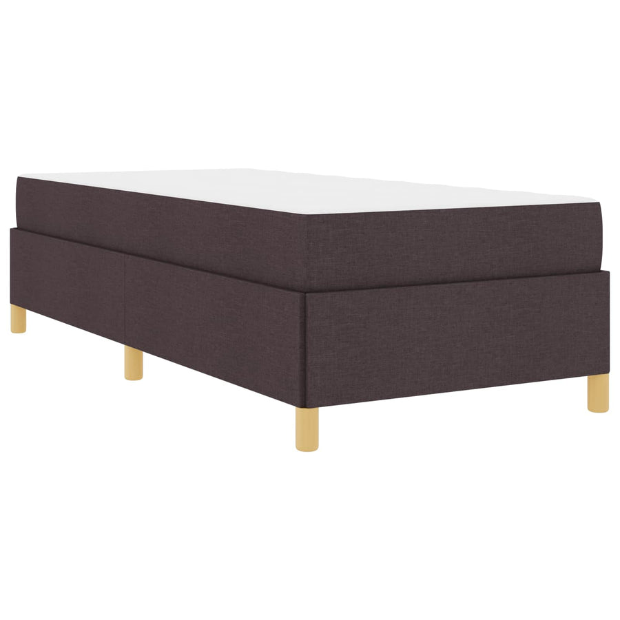 Bedframe met matras Donkerbruin 90 x 190 cm Stof