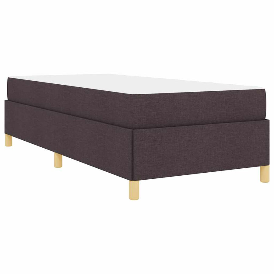 Bedframe met matras Donkerbruin 90 x 190 cm Stof