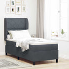 Boxspringbed 200x80 cm donkergrijs fluweel