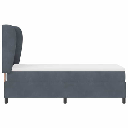 Boxspringbed met hoofdeinde Donkergrijs 200 x 80 cm Fluweel