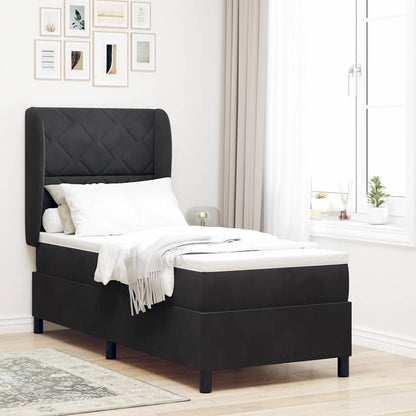 Boxspringbed met hoofdeinde Zwart 200 x 80 cm Fluweel