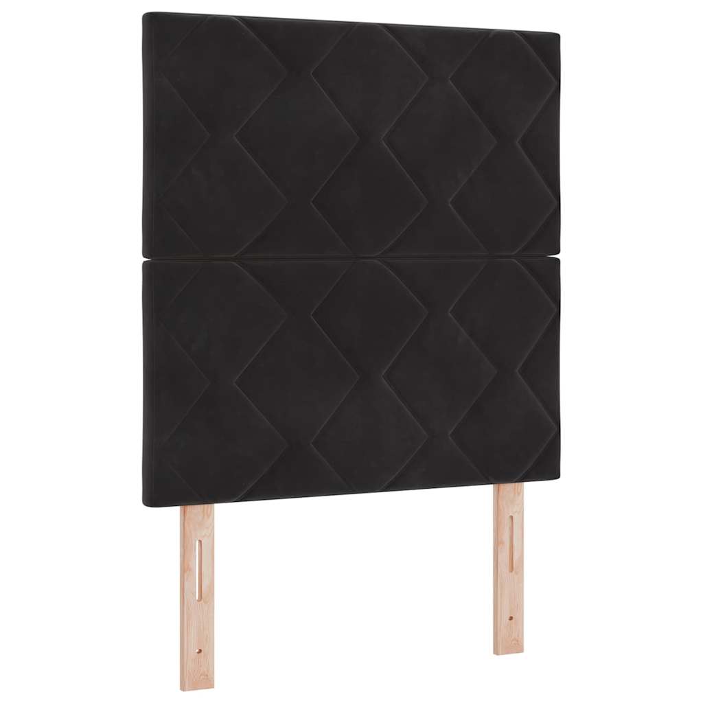 Boxspringbed met hoofdeinde Zwart 200 x 80 cm Fluweel