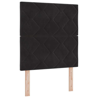 Boxspringbed met hoofdeinde Zwart 200 x 80 cm Fluweel