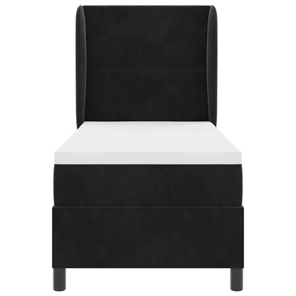 Boxspringbed met hoofdeinde Zwart 200 x 80 cm Fluweel