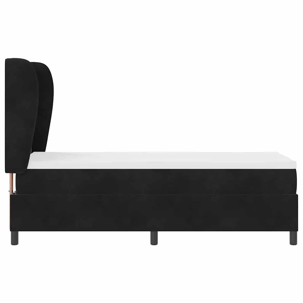 Boxspringbed met hoofdeinde Zwart 200 x 80 cm Fluweel