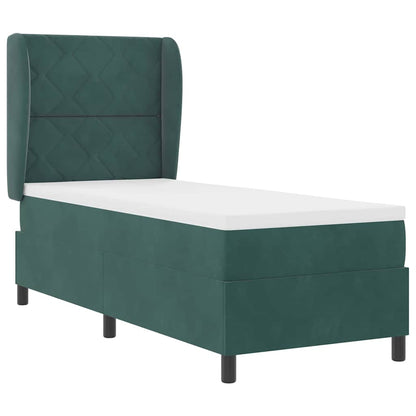 Boxspringbed met hoofdeinde Donkergroen 200 x 80 cm Fluweel