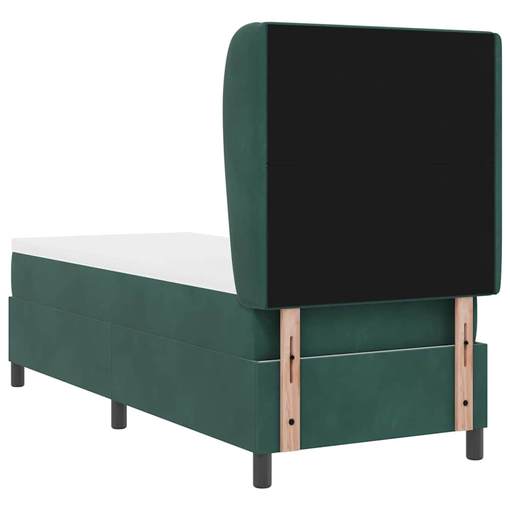 Boxspringbed met hoofdeinde Donkergroen 200 x 80 cm Fluweel