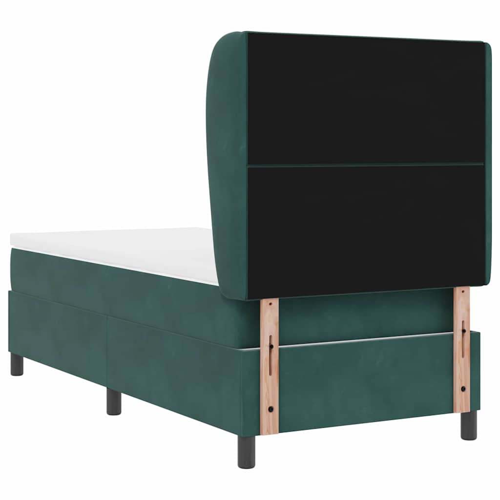 Boxspringbed met hoofdeinde Donkergroen 200 x 100 cm Fluweel
