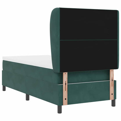 Boxspringbed met hoofdeinde Donkergroen 200 x 100 cm Fluweel