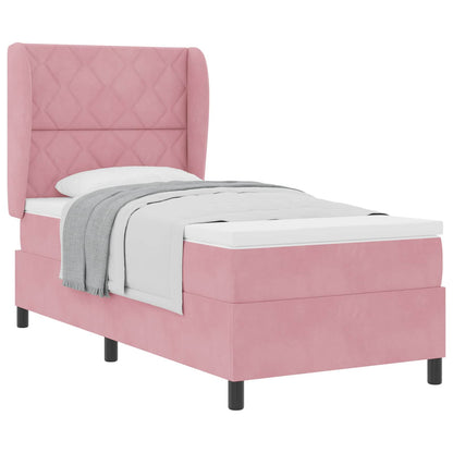 Boxspringbed met hoofdeinde Roze 200 x 100 cm Fluweel