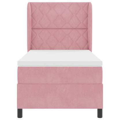 Boxspringbed met hoofdeinde Roze 200 x 100 cm Fluweel
