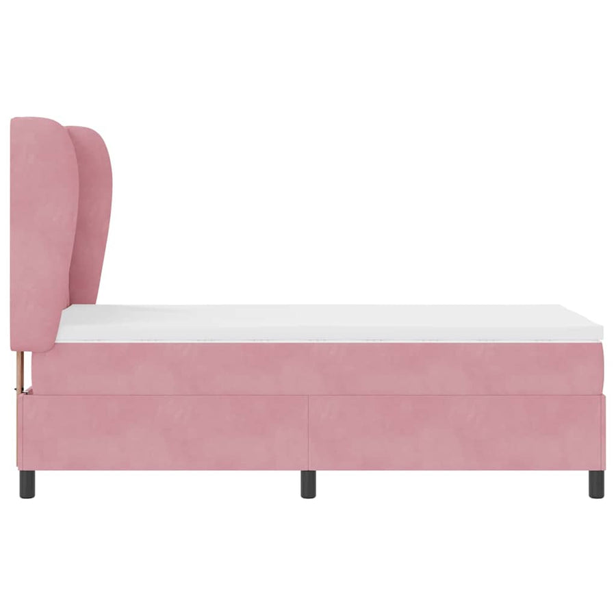 Boxspringbed met hoofdeinde Roze 200 x 100 cm Fluweel