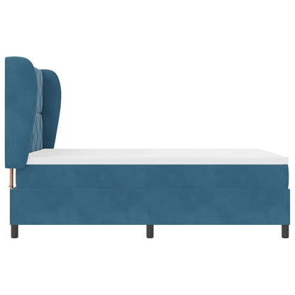 Boxspringbed met hoofdeinde Donkerblauw 190 x 140 cm Fluweel