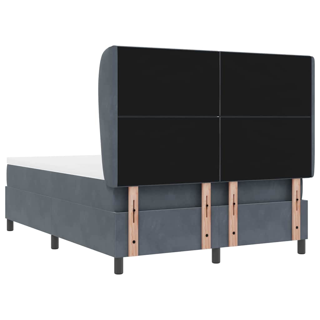 Boxspringbed met matras Donkergrijs 200 x 140 cm Fluweel