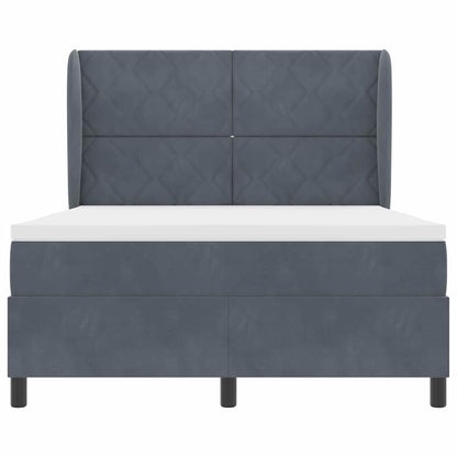 Boxspringbed met matras Donkergrijs 200 x 140 cm Fluweel
