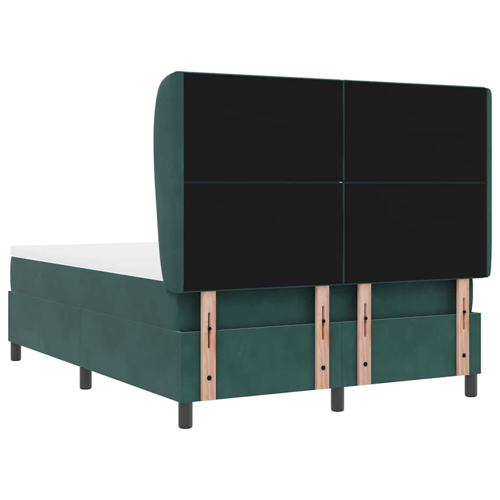 Boxspringbed met hoofdeinde Donkergroen 200 x 140 cm Fluweel