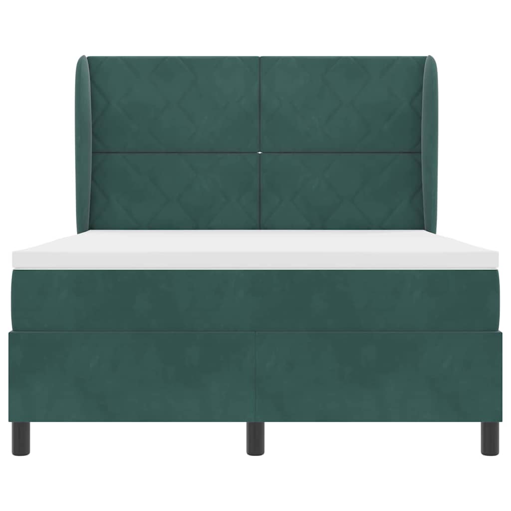 Boxspringbed met hoofdeinde Donkergroen 200 x 140 cm Fluweel
