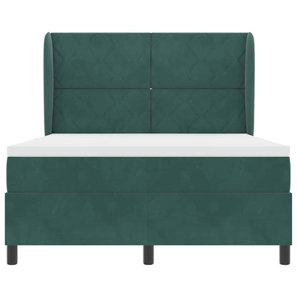 Boxspringbed met hoofdeinde Donkergroen 200 x 140 cm Fluweel