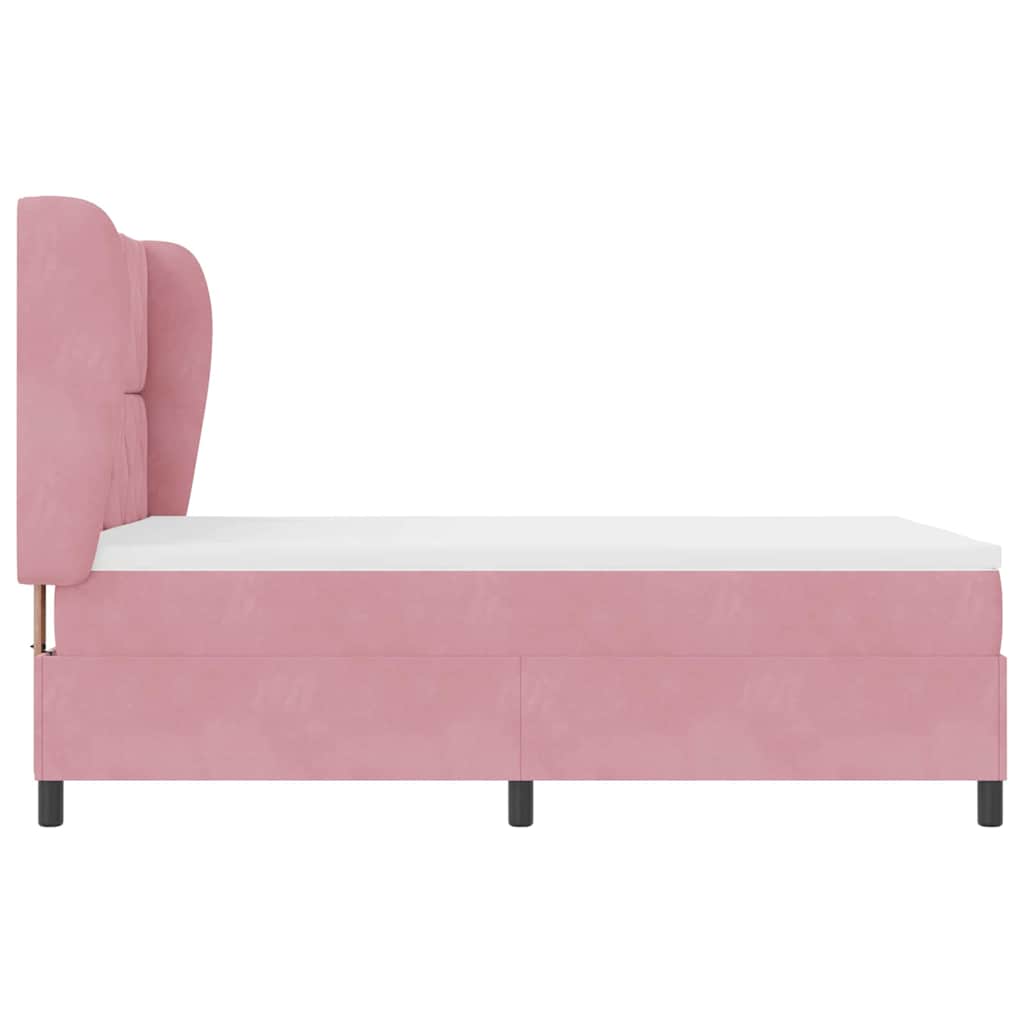 Boxspringbed met hoofdeinde Roze 200 x 140 cm Fluweel