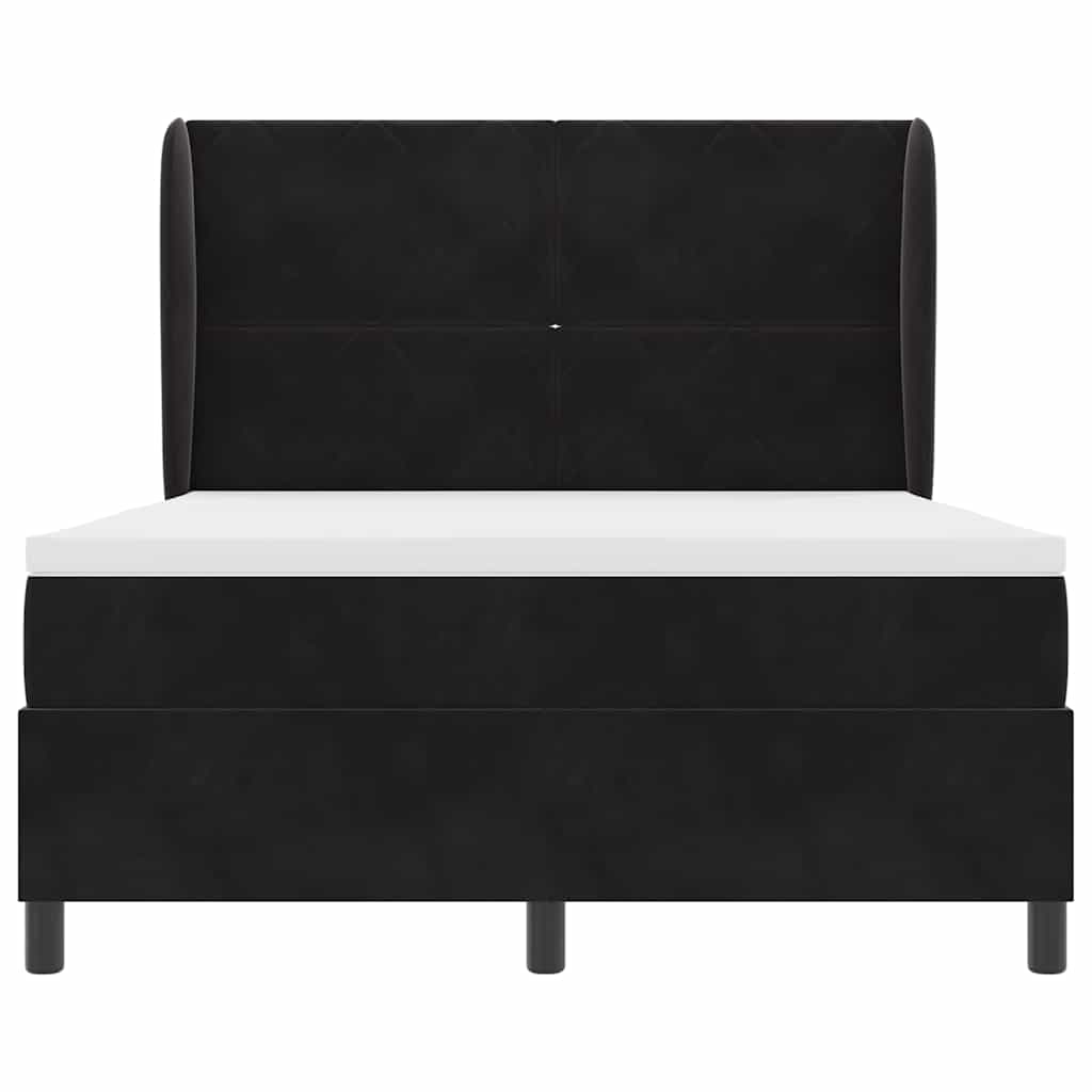 Boxspringbed met hoofdeinde Zwart 200 x 160 cm Fluweel