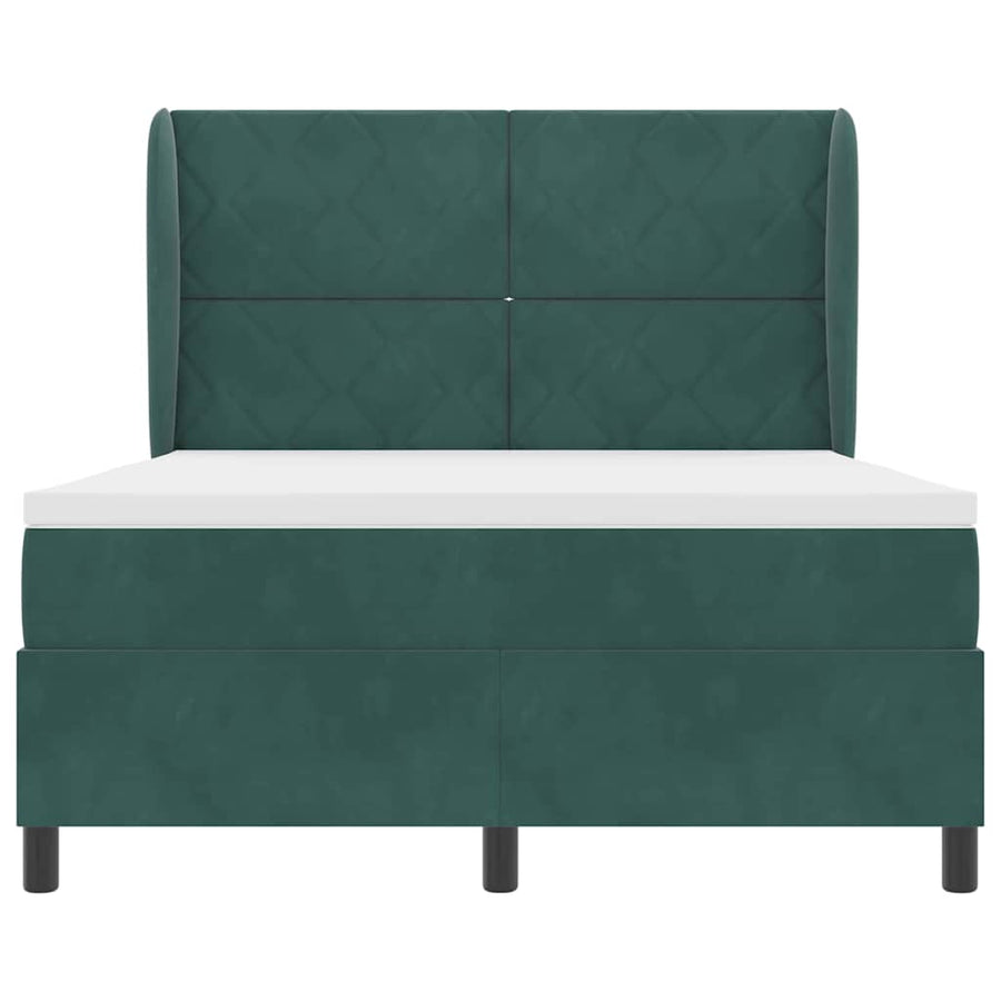 Boxspringbed met hoofdeinde Donkergroen 200 x 160 cm Fluweel