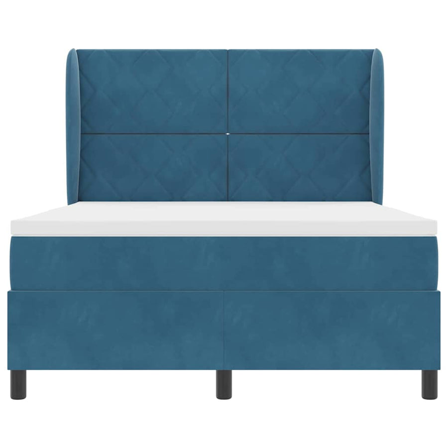 Boxspringbed met hoofdeinde Donkerblauw 200 x 160 cm Fluweel